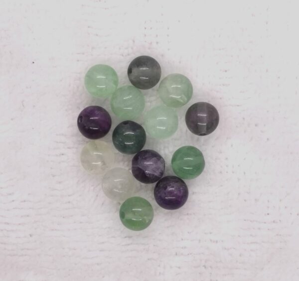 Perles naturelles fluorite multicolore