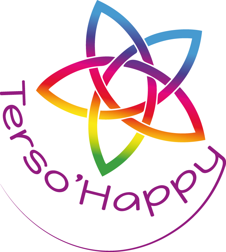 logo terso'happy étoile à 5 branches multicolore