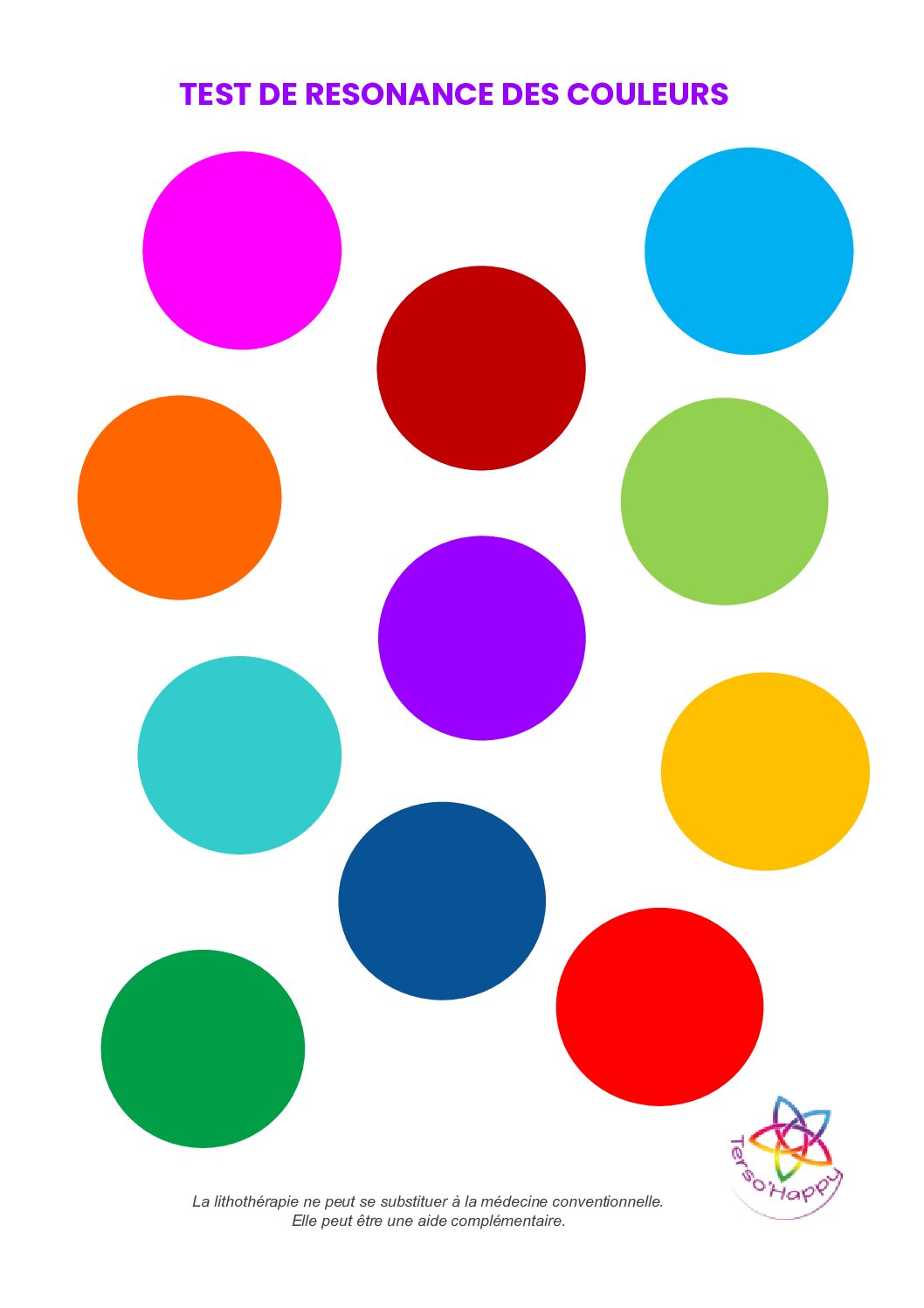 Test de résonance des couleurs Marie Terso Happy