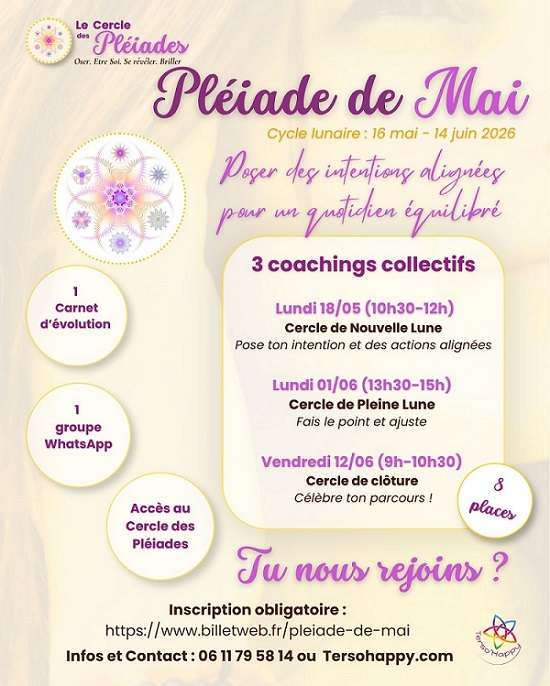pléiade de mai - cercle de femmes - développement personnel en ligne