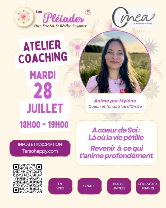 Atelier coaching Mylène pour le Cercle des Pléiades Visuel atelier coaching de Mylène pour le Cercle des Pléiades