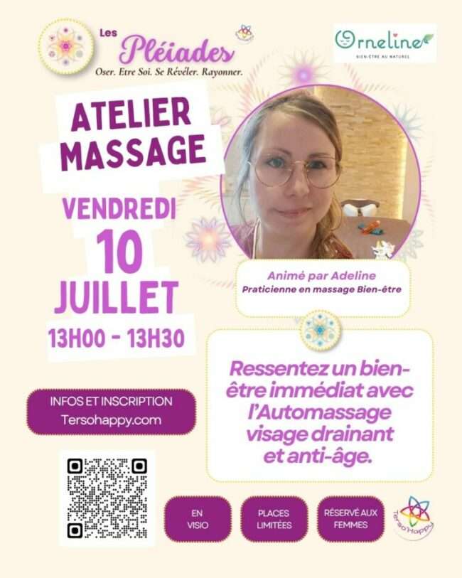 Affiche atelier massage les pléiades Affiche atelier massage les pléiades
