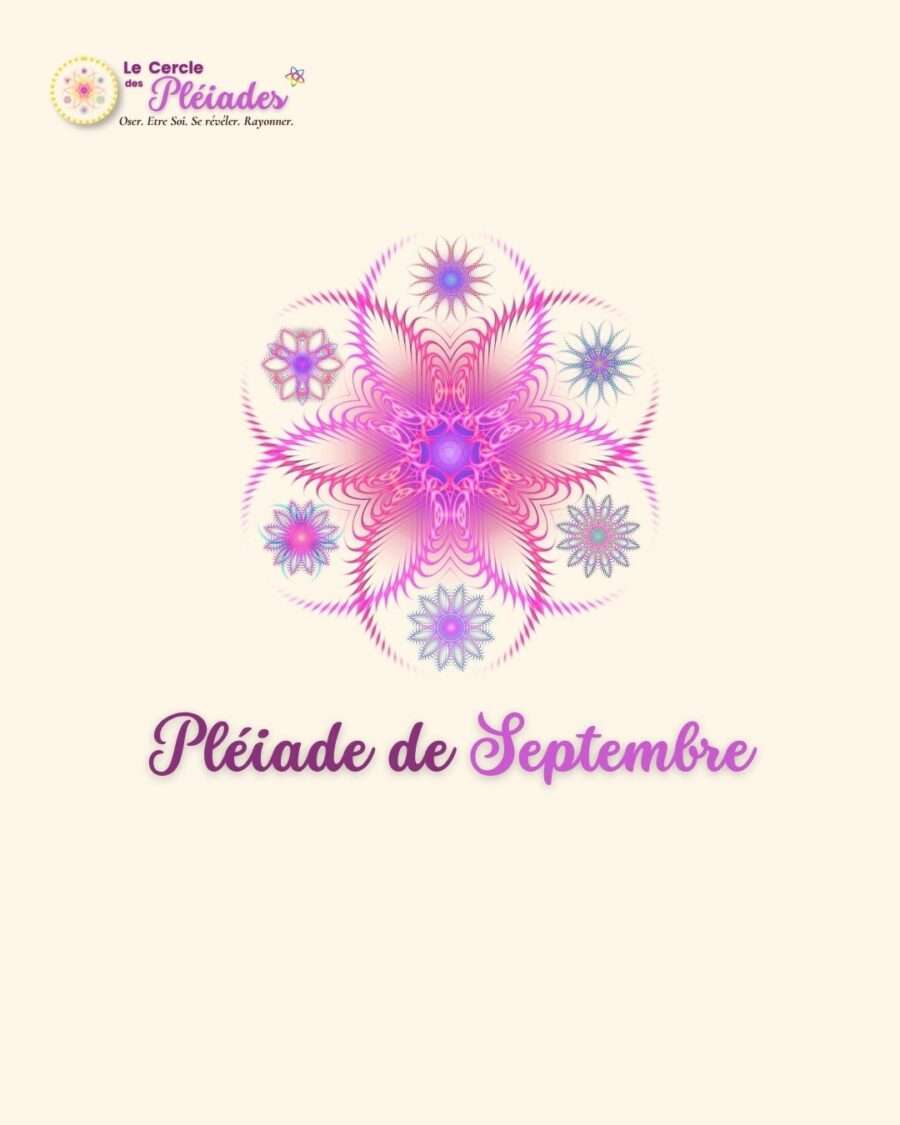 Logo Pléiade de septembre rose et violet - Le cercle des Pléiades