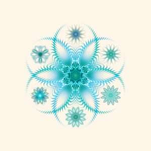 Logo Pléiade de décembre bleu et vert - Le cercle des Pléiades - programme de coaching