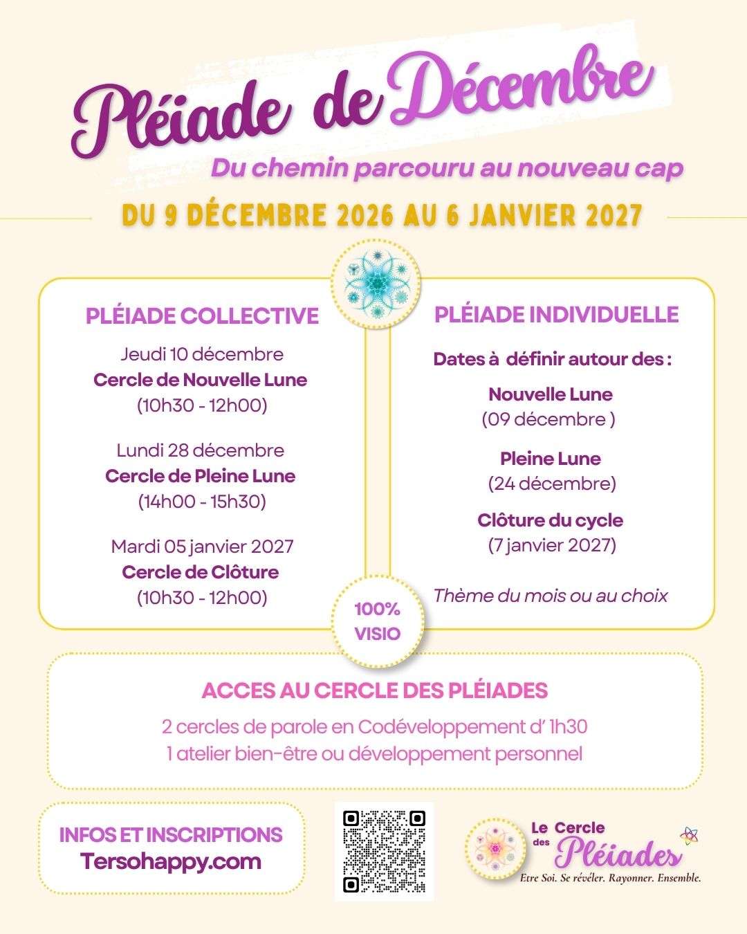 Programme P. décembre Programme de la pléiade d'août - Les Pléiades - tersohappy.com - cercle de femmes en ligne